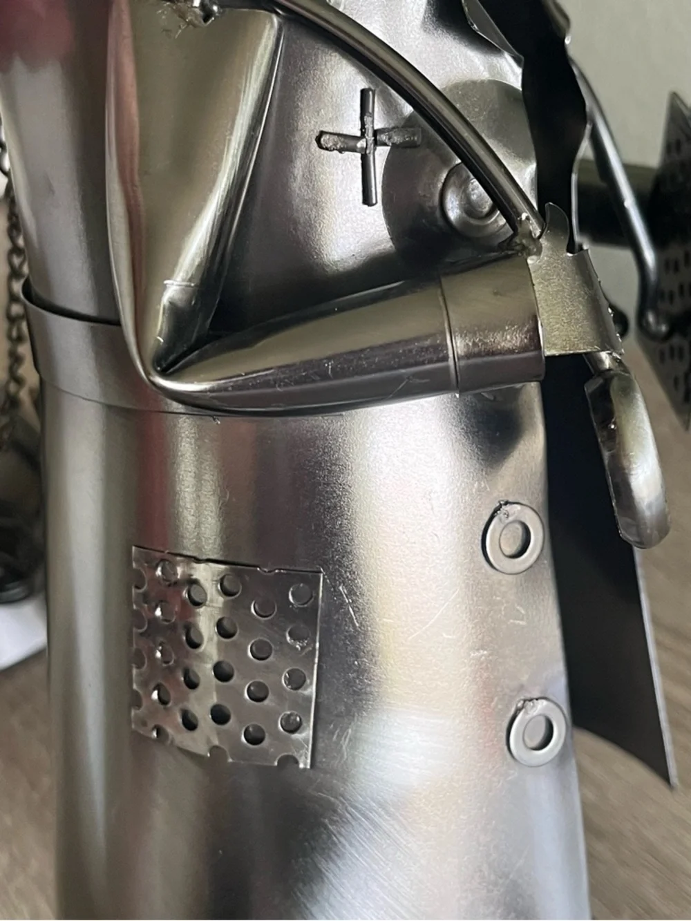 Metal Decorative Nurse Wine Holder Smoky gray metal